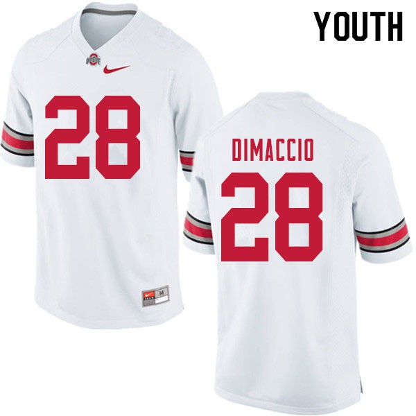 Ohio State Buckeyes #28 Dominic DiMaccio Youth Official Jersey White